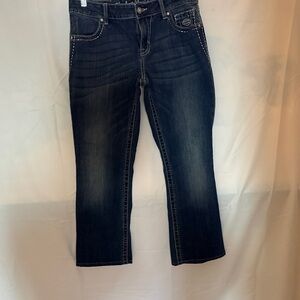 Harley-Davidson Women's Midnight Blue Cropped Jeans